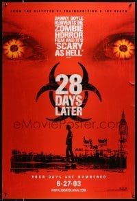 4z521 28 DAYS LATER teaser DS 1sh '03 Danny Boyle, Cillian Murphy vs. zombies in London!