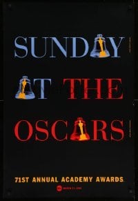 4z525 71ST ANNUAL ACADEMY AWARDS 1sh '99 Sunday at the Oscars, cool ringing bell design