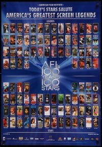 4z393 AFI'S 100 YEARS 100 STARS 27x39 video poster '99 classic posters w/Gilda, Casablanca & more!
