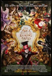 4z535 ALICE THROUGH THE LOOKING GLASS advance DS 1sh '16 Walt Disney, Lewis Carroll, Mia Wasikowska!
