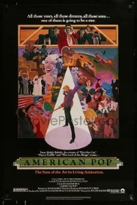 4z543 AMERICAN POP 1sh '81 cool rock & roll animation by Wilson McClean & Ralph Bakshi!