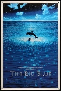 4z573 BIG BLUE 1sh '88 Luc Besson's Le Grand Bleu, cool image of boy & dolphin!