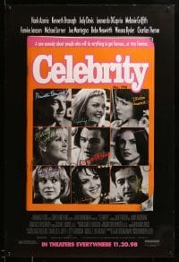 4z603 CELEBRITY advance 1sh '98 Woody Allen, Hank Azaria, Charlize Theron, Leonardo DiCaprio