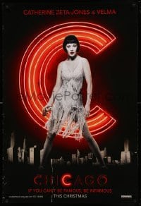 4z608 CHICAGO teaser DS 1sh '02 full-length image of sexy dancer Catherine Zeta-Jones as Velma!