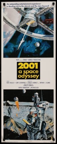 4z427 2001: A SPACE ODYSSEY 14x36 commercial poster '95 Kubrick, Bob McCall artwork!