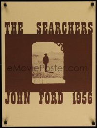 4z453 SEARCHERS 18x24 commercial poster '72 John Ford classic, different image of John Wayne!
