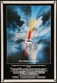 4z459 SUPERMAN 27x40 commercial poster '06 Bob Peak, you'll believe a man can fly!