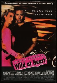 4z466 WILD AT HEART 25x37 commercial poster '90 David Lynch, Nicolas Cage & Laura Dern!