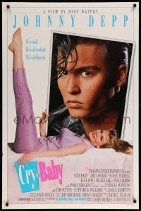 4z632 CRY-BABY advance DS 1sh '90 directed by John Waters, Johnny Depp is a doll, Amy Locane