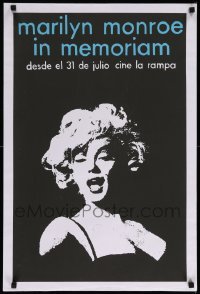 4z280 MARILYN MONROE IN MEMORIAM silkscreen Cuban '90s Marilyn Monroe film festival, art by Azcuy!