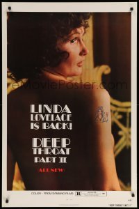4z642 DEEP THROAT II 1sh '74 Linda Lovelace is back in Joseph Sarno sequel, Harry Reems!