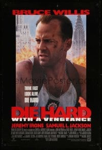4z645 DIE HARD WITH A VENGEANCE style B DS 1sh '95 Bruce Willis, Jeremy Irons, Samuel L. Jackson