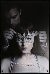 4z663 FIFTY SHADES DARKER teaser DS 1sh '17 Jamie Dornan, sexiest Dakota Johnson wearing wild mask!