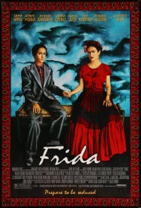 4z674 FRIDA 1sh '02 artwork of sexy Salma Hayek as artist Frida Kahlo!