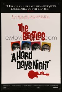 4z690 HARD DAY'S NIGHT DS 1sh R99 The Beatles in their first film, rock & roll classic!