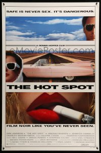 4z706 HOT SPOT DS 1sh '90 cool close up smoking & Cadillac image, directed by Dennis Hopper!