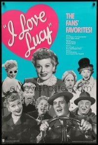 4z403 I LOVE LUCY 26x38 video poster R89 images of classic Lucille Ball w/Desi, Vance & Frawley!
