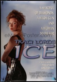 4z404 ICE 26x38 video poster '94 handful of diamonds, a warm gun and Traci Lords to die for!