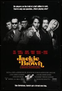 4z731 JACKIE BROWN advance 1sh '97 Quentin Tarantino, Santa's got a brand new bag, top cast!