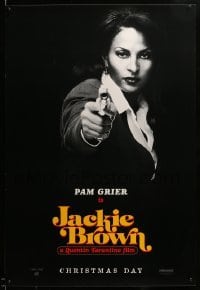 4z732 JACKIE BROWN teaser 1sh '97 Quentin Tarantino, cool image of Pam Grier in title role!