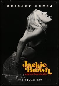 4z736 JACKIE BROWN teaser 1sh '97 Quentin Tarantino, profile portrait of sexy Bridget Fonda!