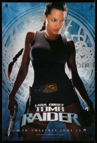 4z766 LARA CROFT TOMB RAIDER teaser 1sh '01 sexy Angelina Jolie, from popular video game!