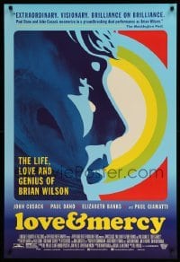 4z784 LOVE & MERCY DS 1sh '15 Cusack in title role as older Brian Wilson, Paul Dano as the younger!