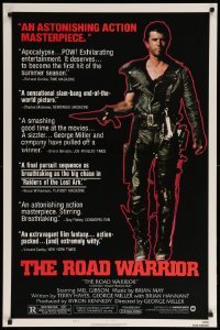 4z785 MAD MAX 2: THE ROAD WARRIOR style B 1sh '82 George Miller, Mel Gibson returns as Mad Max!
