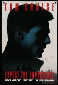 4z808 MISSION IMPOSSIBLE teaser 1sh '96 cool silhouette of Tom Cruise, Brian De Palma directed!