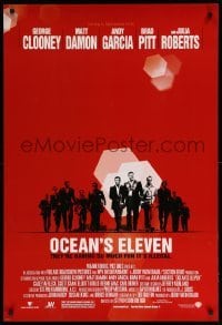 4z828 OCEAN'S 11 DS 1sh '01 Steven Soderbergh, George Clooney, Matt Damon, Brad Pitt