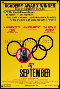 4z831 ONE DAY IN SEPTEMBER 1sh '00 the 1972 Munich Olympics terrorist attacks!
