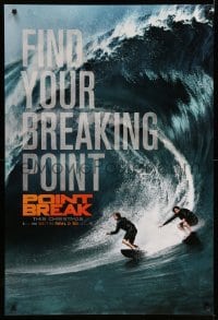 4z847 POINT BREAK teaser DS 1sh '15 Luke Bracey and Edgar Ramirez surfing massive wave!