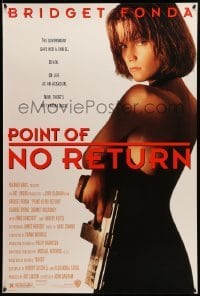 4z848 POINT OF NO RETURN DS 1sh '93 super sexy Bridget Fonda with big gun!