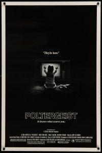 4z851 POLTERGEIST studio style 1sh '82 Tobe Hooper, Steven Spielberg, the first real ghost story!