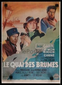 4z489 PORT OF SHADOWS 11x15 French REPRO poster '80s Marcel Carne's Le Quai Des Brumes, Jean Gabin!