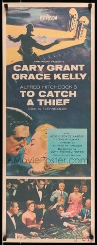 4z494 TO CATCH A THIEF 14x36 REPRO poster '80s Grace Kelly & Cary Grant, Alfred Hitchcock!