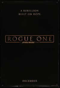 4z513 ROGUE ONE teaser DS 1sh '16 A Star Wars Story, classic title design over black background!