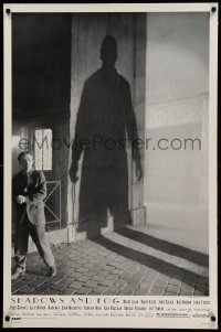 4z881 SHADOWS & FOG 1sh '92 cool photographic image of Woody Allen by Brian Hamill!