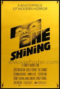 4z883 SHINING 1sh '80s studio re-strike, Stephen King & Stanley Kubrick horror, Saul Bass!