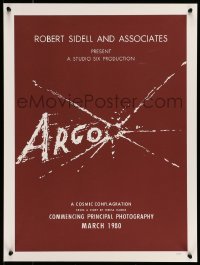 4z082 ARGO #7/25 18x24 art print '13 Ben Affleck, based on CIA poster, red variant edition!