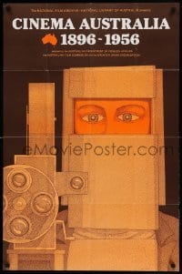 4z271 CINEMA AUSTRALIA 1896-1956 25x38 Australian film festival poster '80 artwork by Ian Sharpe!