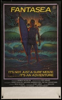 4z321 FANTASEA 17x27 Australian special '79 cool Sharp artwork of surfer & ocean!