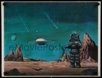 4z325 FORBIDDEN PLANET 18x23 special '78 sci-fi classic, full-length art of Robby the Robot!