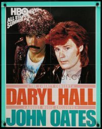 4z215 HALL & OATES 2-sided tv poster '85 cool promotion for The Liberty Concert, HBO!