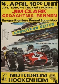 4z341 JIM CLARK GEDACHTNIS-RENNEN 23x33 German special '71 cool Juchems art of Formula 2 race cars