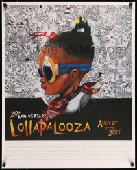 4z135 LOLLAPALOOZA signed #37/500 24x30 art print '11 by artist Hebru Brentley, wild art artwork!