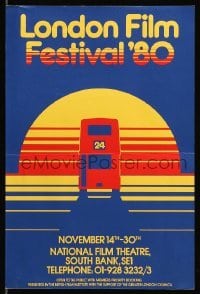 4z278 LONDON FILM FESTIVAL '80 10x15 English film festival poster '80 National Film in London!