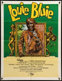 4z346 LOUIE BLUIE 19x25 special '85 cool Robert Crumb artwork of blues fiddle player!
