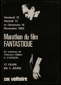 4z279 MARATHON DU FILM FANTASTIQUE 16x23 French film festival poster '82 Karloff in Frankenstein!