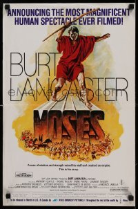 4z353 MOSES 15x22 special '74 Burt Lancaster, a man of wisdom & strength crushed an empire!